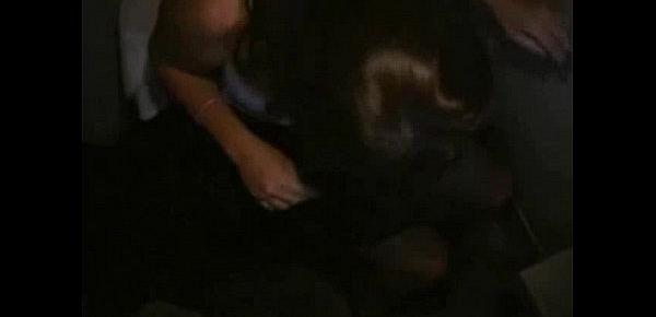  Cute brunette swallows cum from the gloryhole